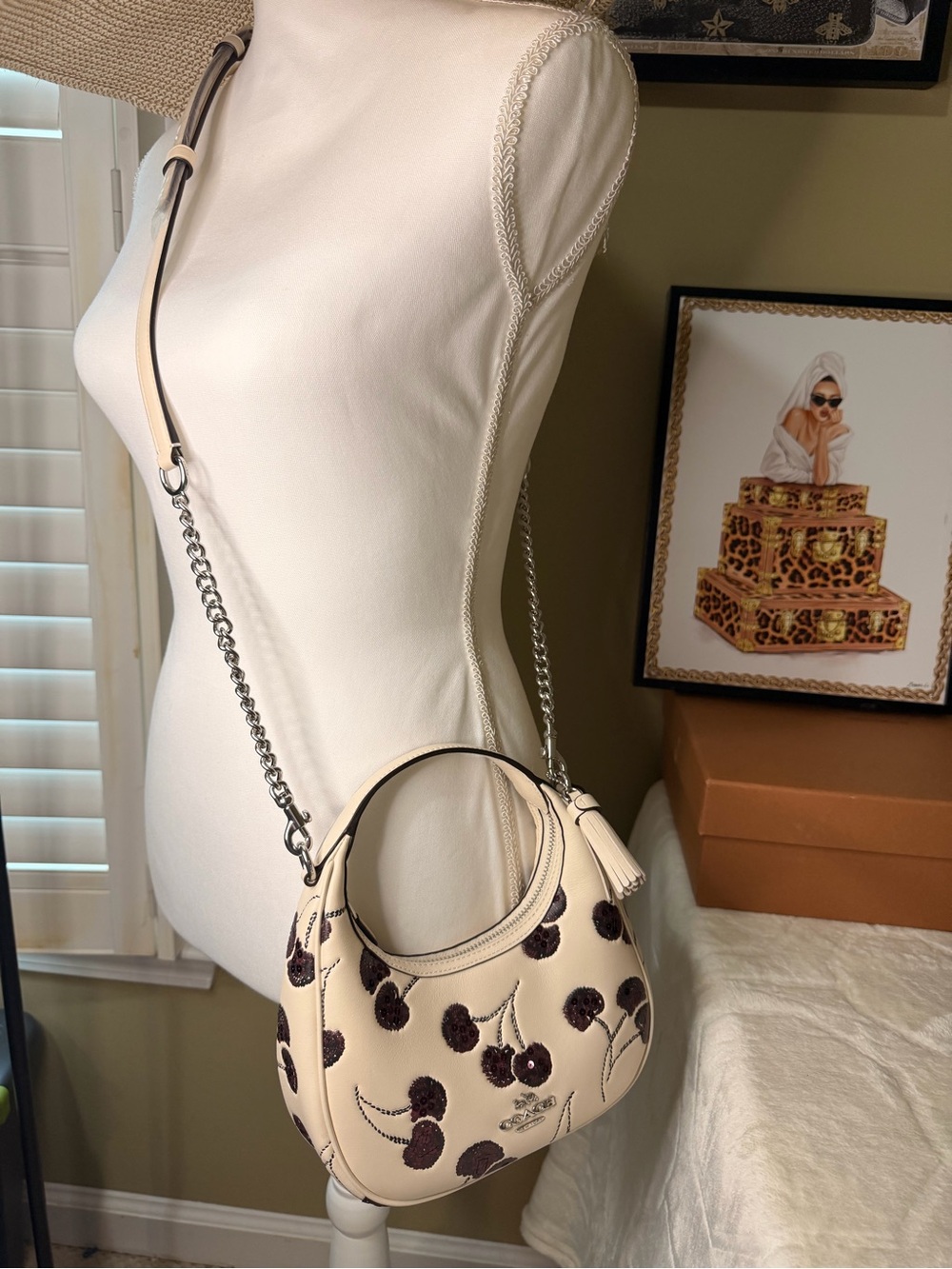 Coach Carmen Mini Crossbody Bag With Cherry Print NWT - Picture 15 of 16